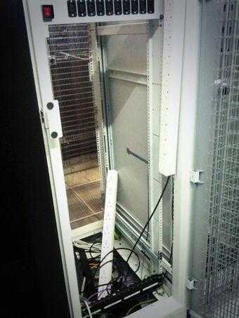 Empty rack at Colt data centre, Wapping, London