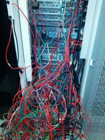 Back of rack before pulling kit